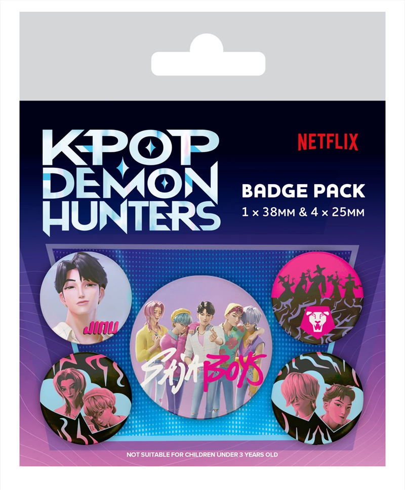 KPop Demon Hunters - Saja Boys - Badge Mixed 5 Pack/Product Detail/Buttons & Pins
