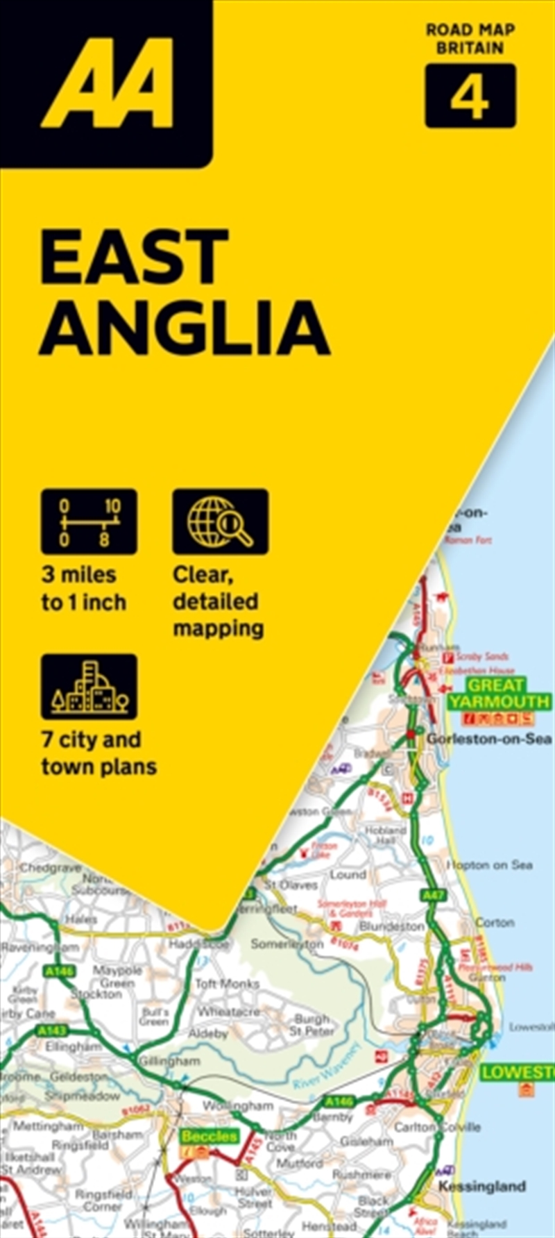 AA Road Map East Anglia/Product Detail/Geography