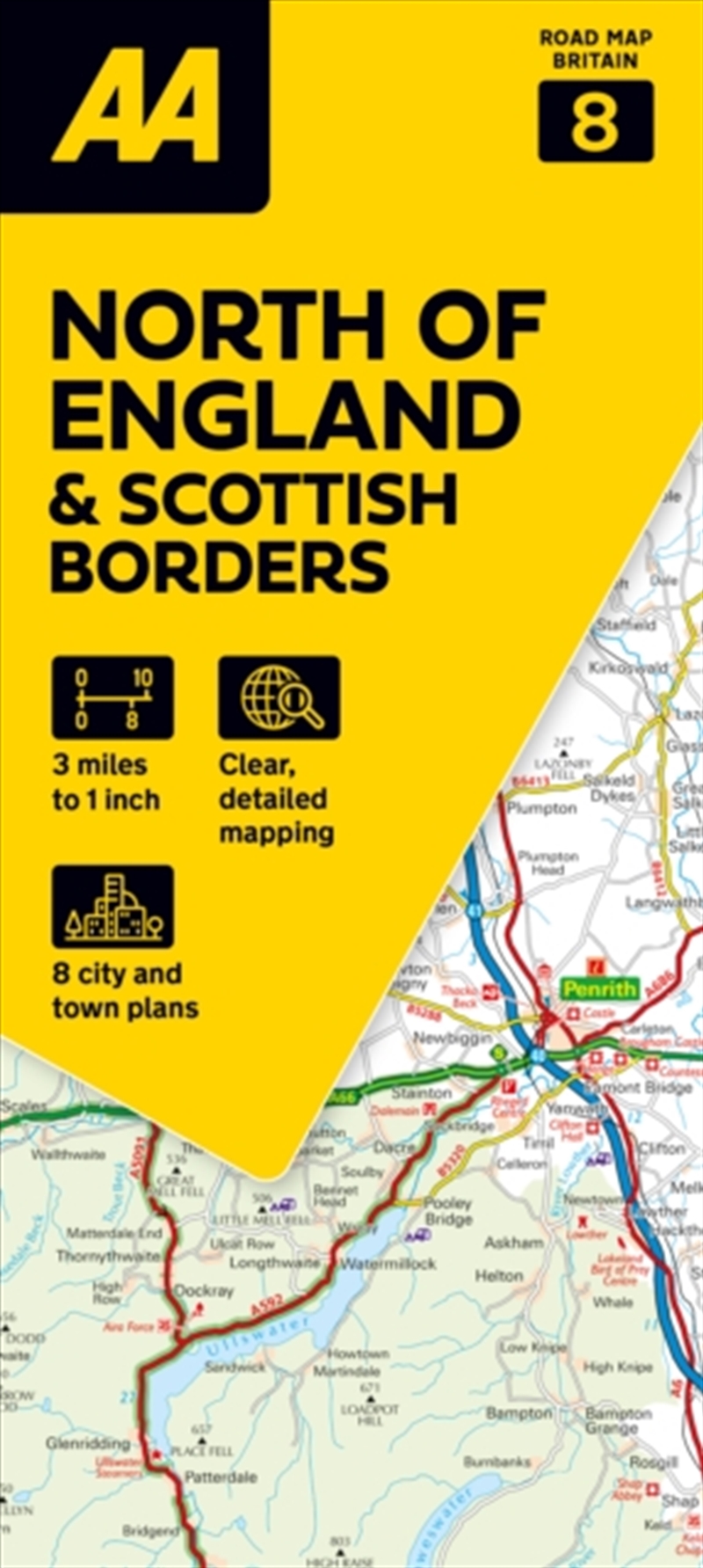AA Road Map North of England & Scottish Borders/Product Detail/Geography