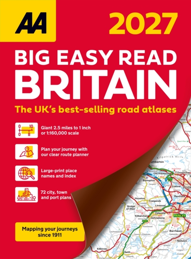AA Big Easy Read Atlas Britain 2027/Product Detail/Geography