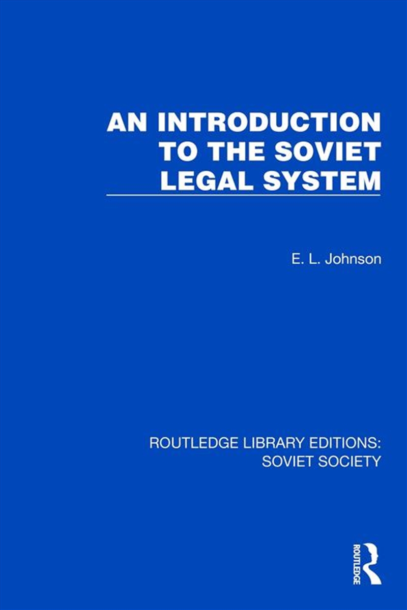 An Introduction to the Soviet Legal System/Product Detail/Law