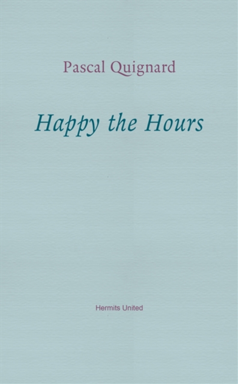Happy the Hours/Product Detail/Poetry