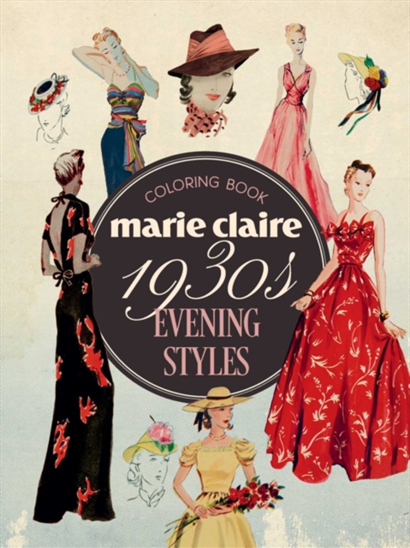 Marie Claire 1930s Evening Styles Coloring Book/Product Detail/Adults Colouring