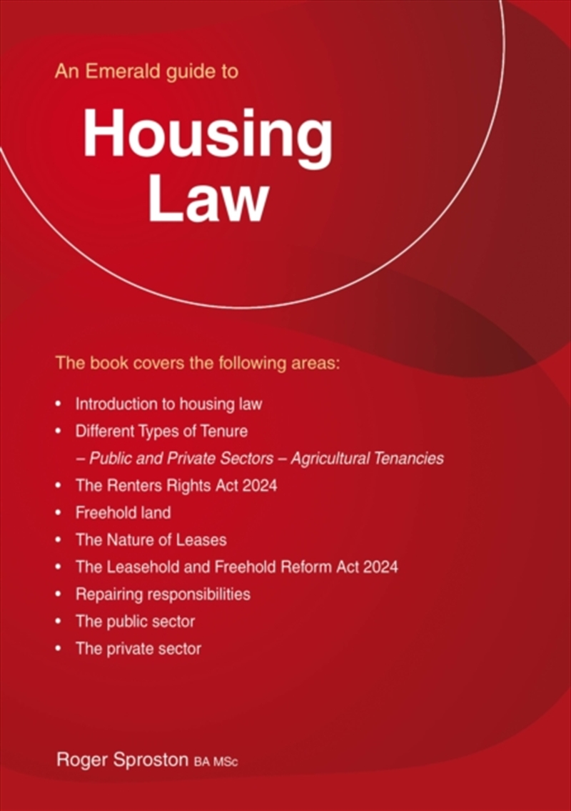 An Emerald Guide to Housing Law/Product Detail/Law