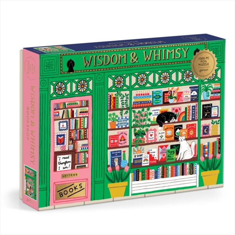Wisdom & Whimsy Bookshop 1000 Piece Foil Puzzle/Product Detail/Jigsaw Puzzles