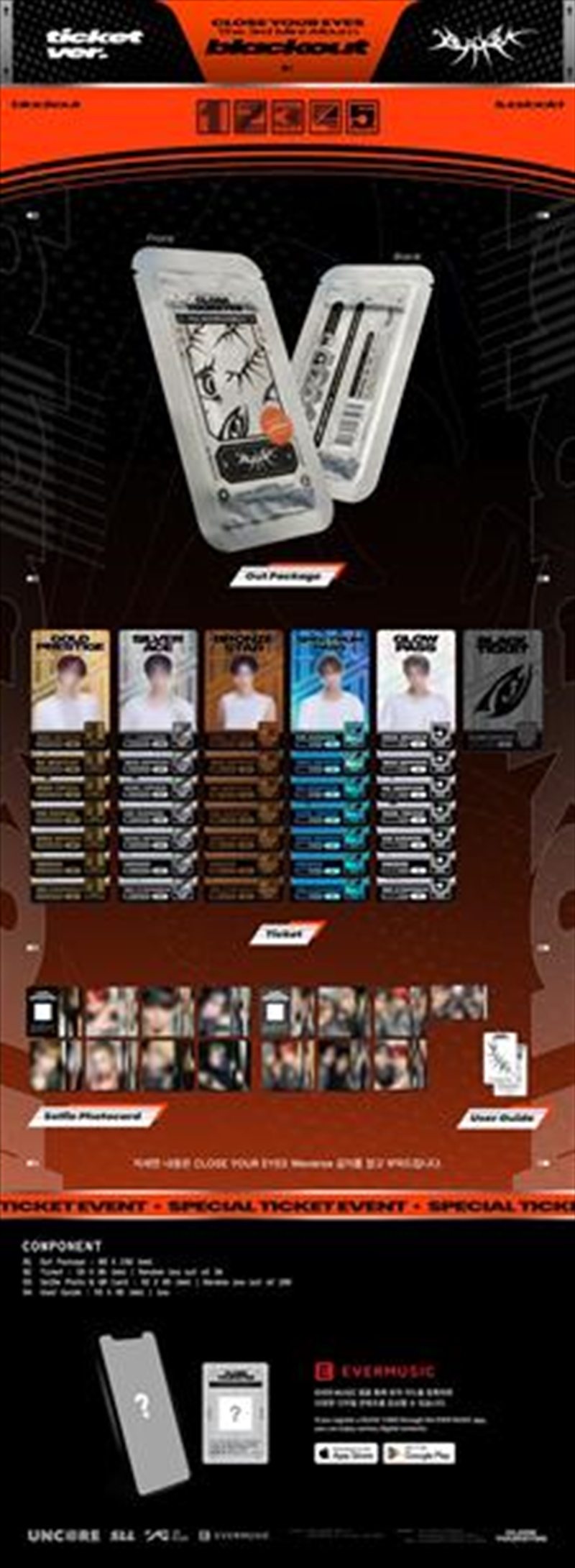 Close Your EyesThe 3rd Mini Album [Blackout] (Ticket Ver.)/Product Detail/World