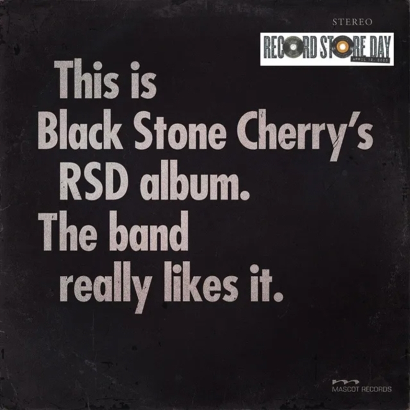 This Is Black Stone Cherry'S Rsd Album. The Band Really Likes It./Product Detail/Rock/Pop