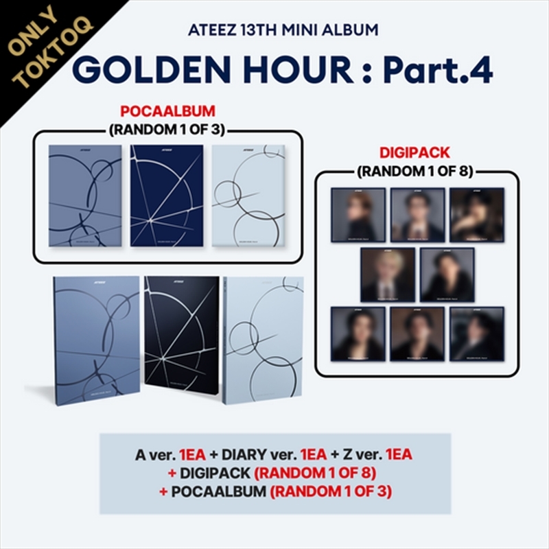 Ateez - Golden Hour : Part.4 Mini 13th  Album Toktoq Gift Toktoq Set/Product Detail/World