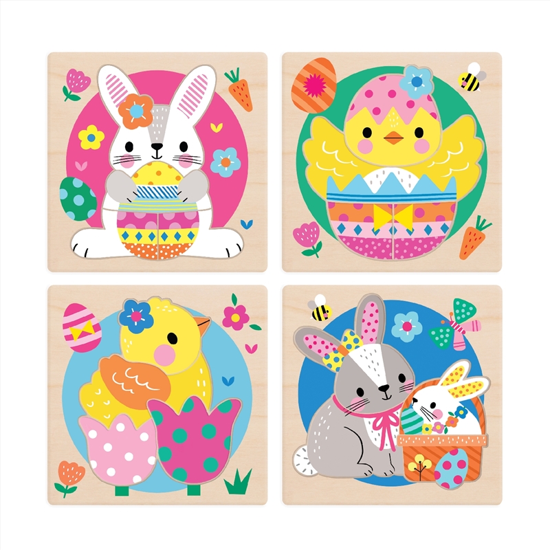 Spring Friends Set Of 4 Wooden/Product Detail/Jigsaw Puzzles