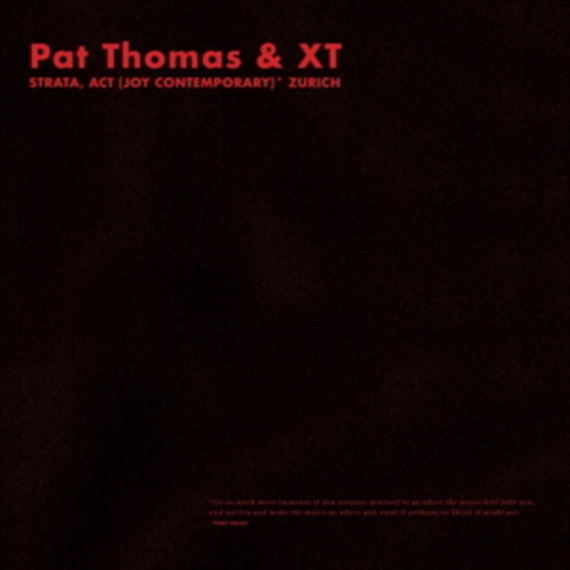 Strata. Act: Joy Contemporary - Zurich/Product Detail/Jazz