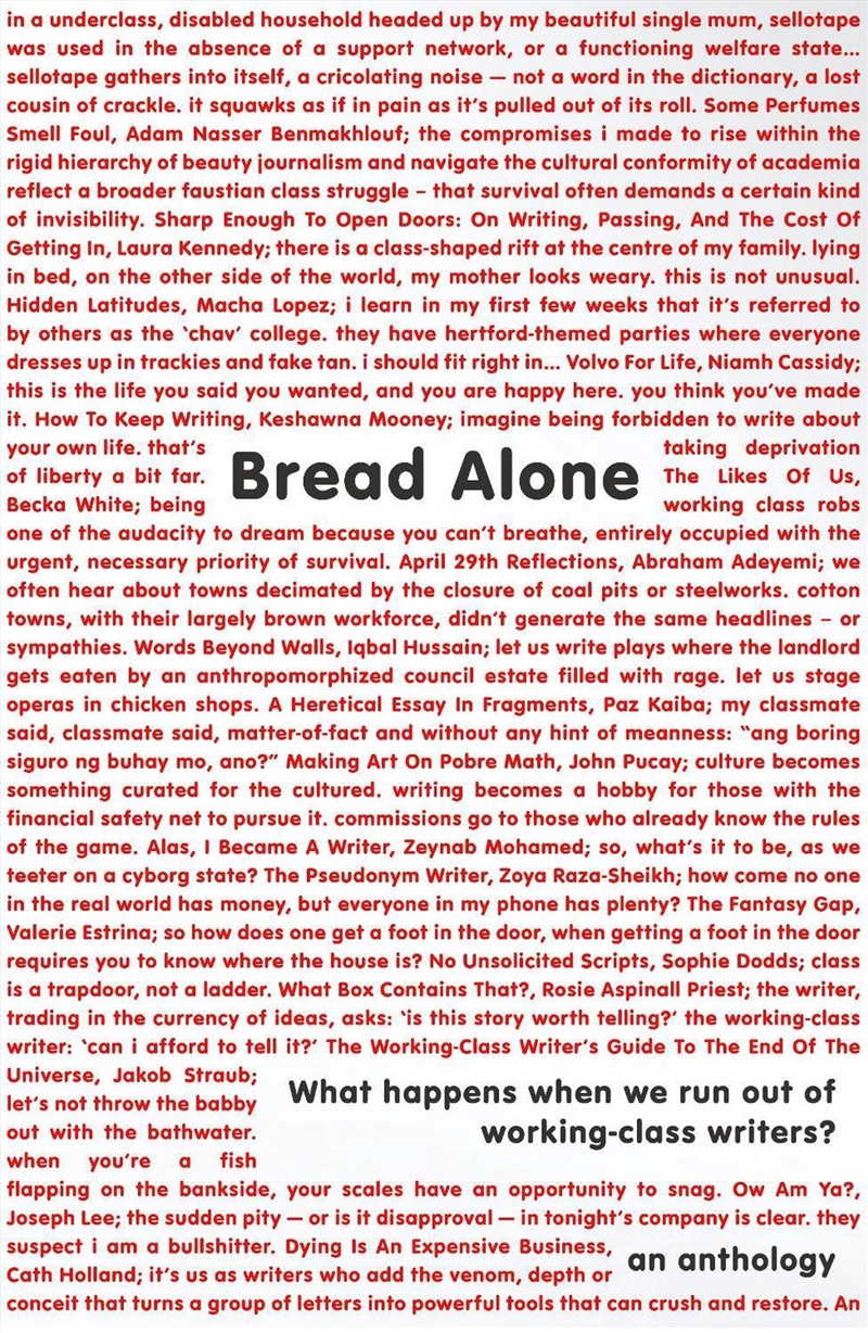 Bread Alone : What happens when we run out of working-class writers?/Product Detail/Literature & Poetry