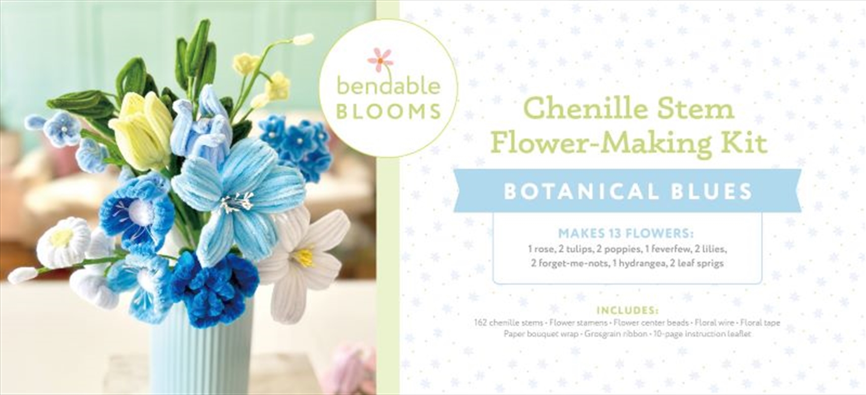 Bendable Blooms Chenille Stem Flower-Making Kit Botanical Blues/Product Detail/Crafts & Handiwork