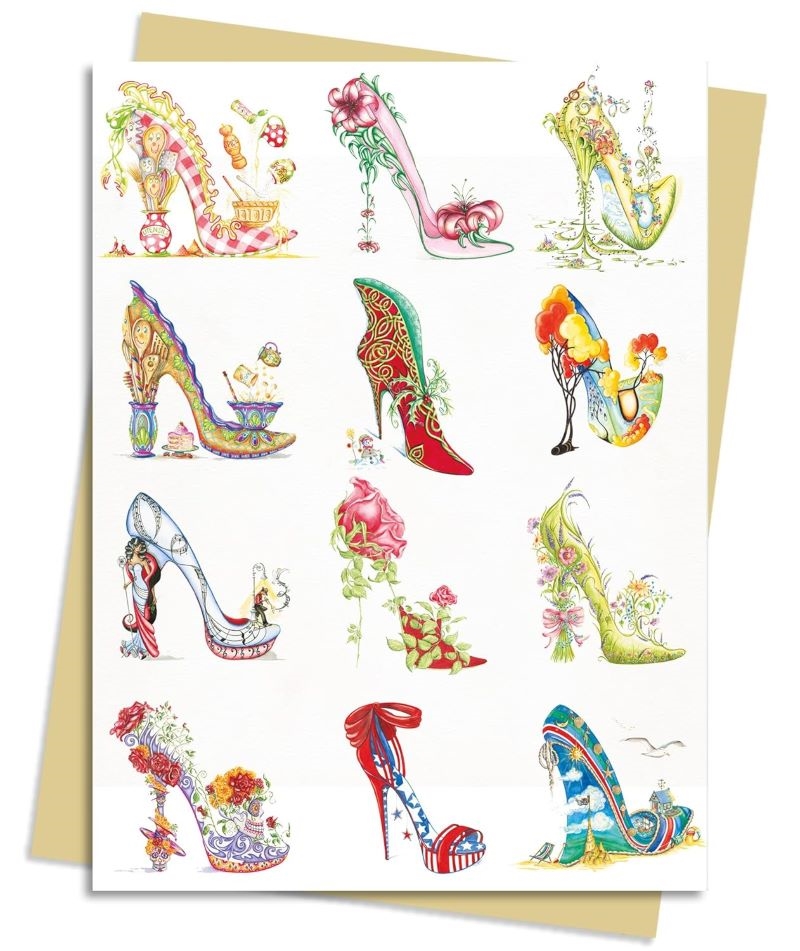 Sally King Design: The Art of the Shoe Greeting Card Pack: Pack of 6/Product Detail/Stationery