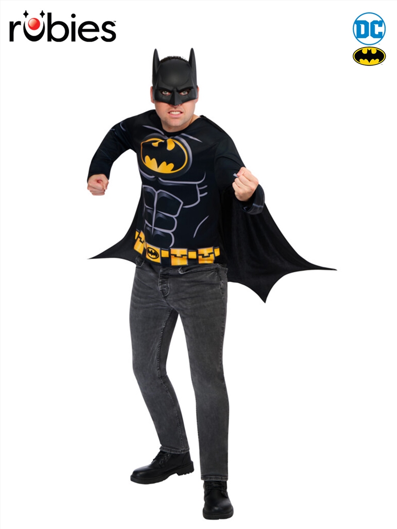 Batman Adult Costume Top, Cape & Mask - Size M-L/Product Detail/Costumes
