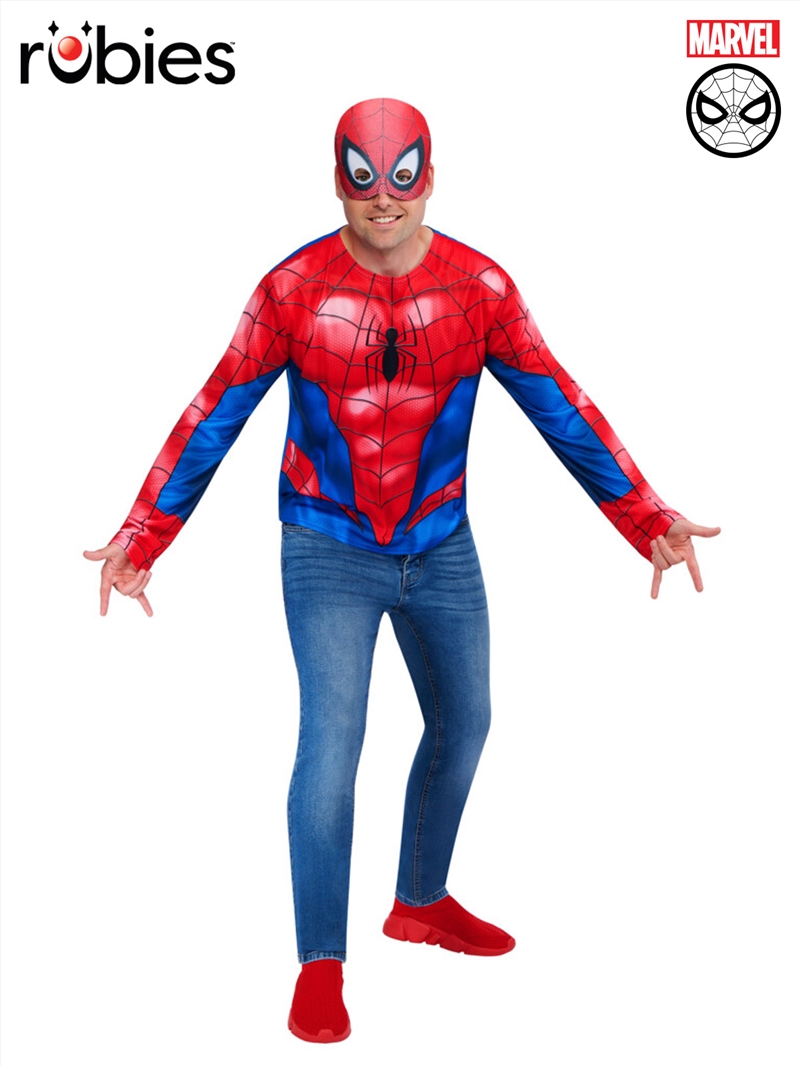 Spider-Man Adult Costume Top & Mask - Size M-L/Product Detail/Costumes