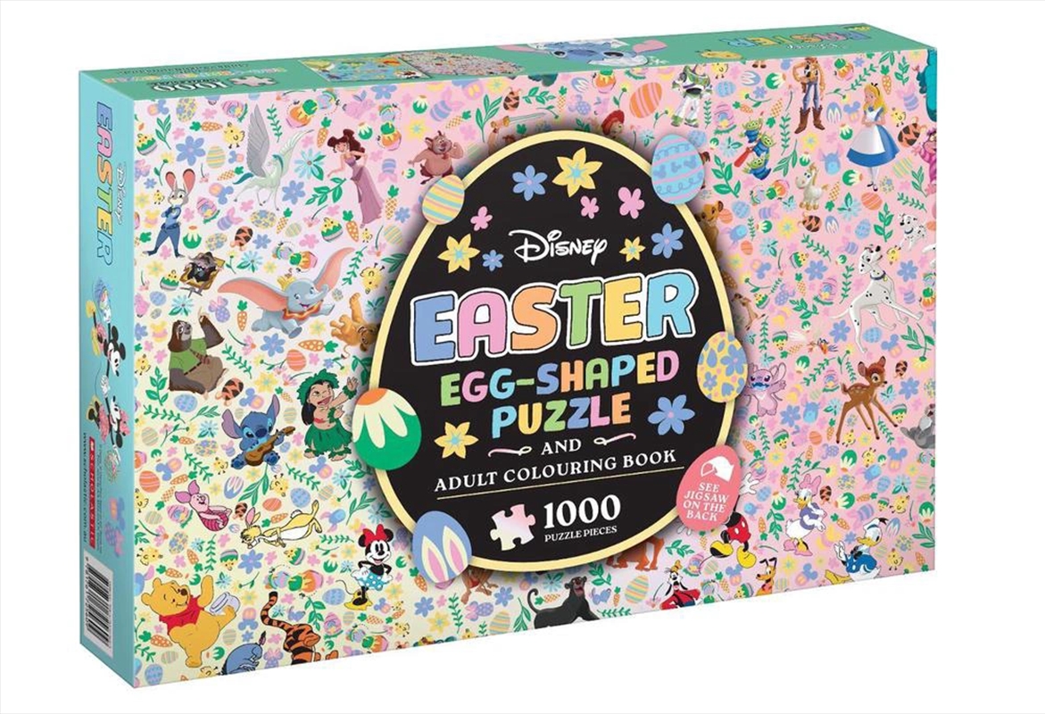 Disney: Easter Adult Colouring Book and Puzzle (1000 Piece Egg Shaped Puzzle)/Product Detail/Jigsaw Puzzles