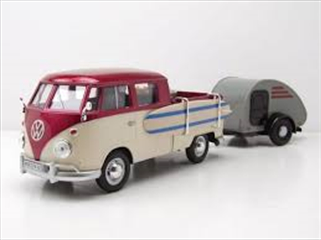 Volkswagen Collection - 1:24 VW Type 2 Pick-Up & Trailer Die-Cast Vehicle/Product Detail/Figurines