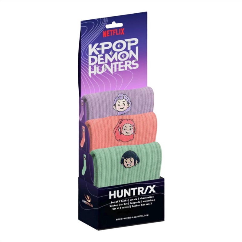 KPop Demon Hunters - HUNTR/X Socks 3-Pack/Product Detail/Socks
