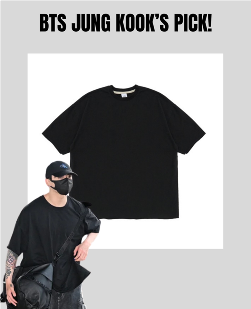 Bts Jung Kook Pick - Vintage P.Dyeing Cut Out Box 1/2 Tee Black (Medium)/Product Detail/KPOP Merch