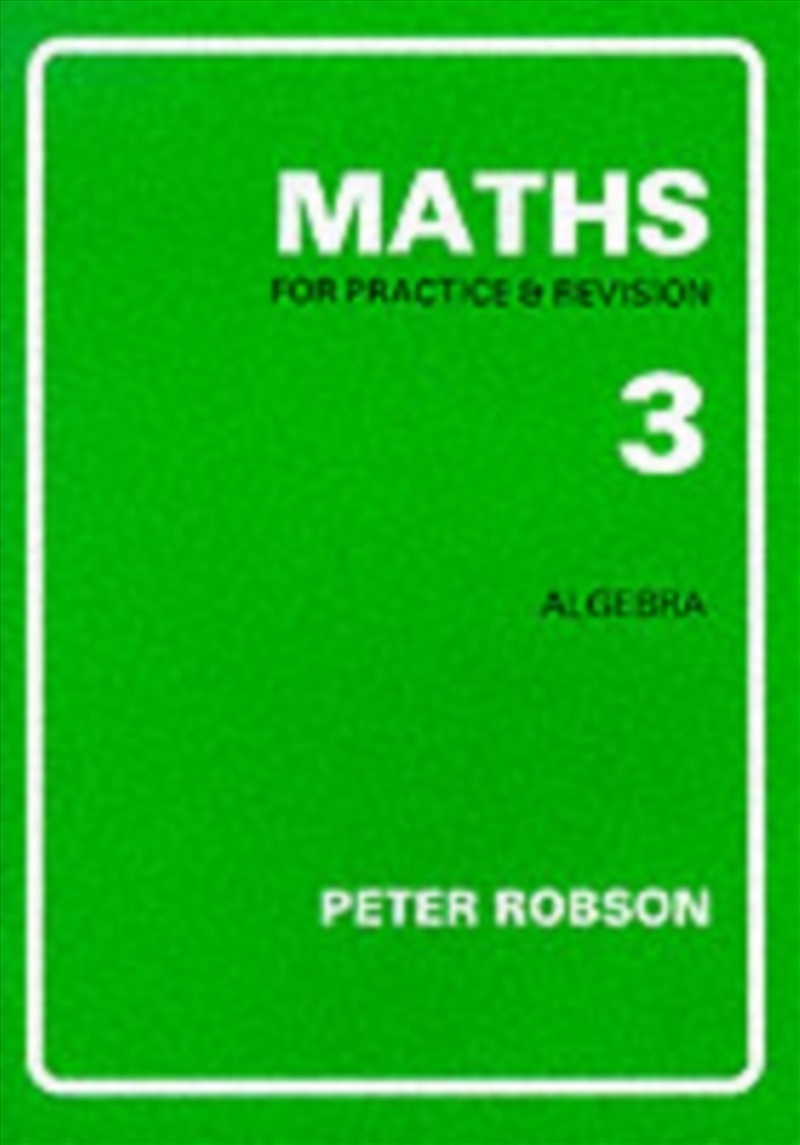 Maths for Practice and Revision : Bk. 3/Product Detail/Maths