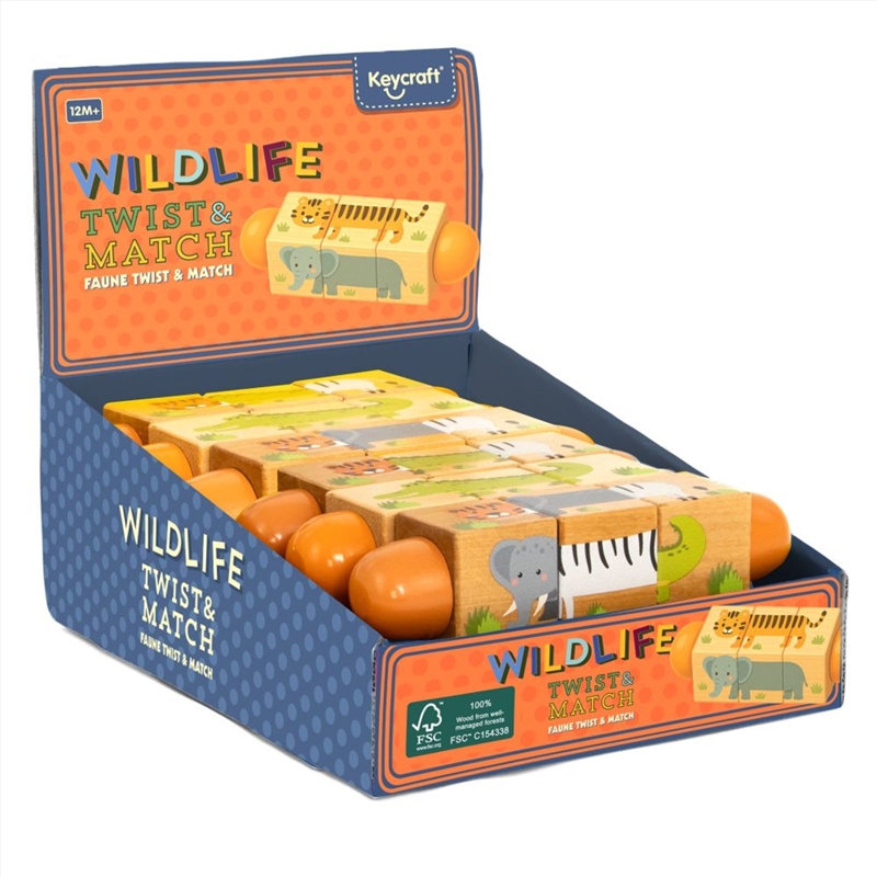 Keycraft - Wooden Twisty Blocks - Safari/Product Detail/Toys