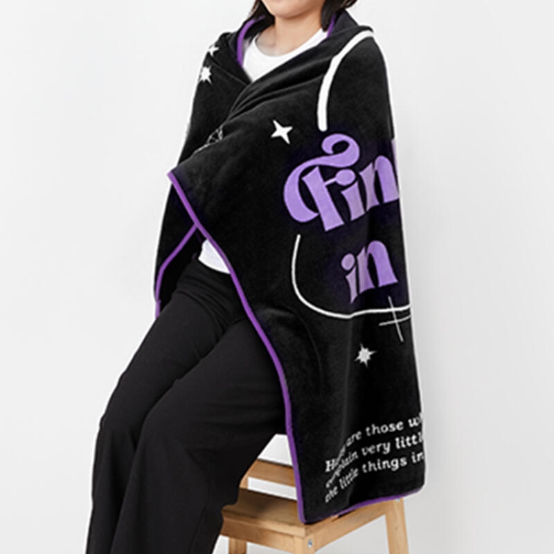 Artbox - Black Purple Lap Blanket Medium/Product Detail/KPOP Merch