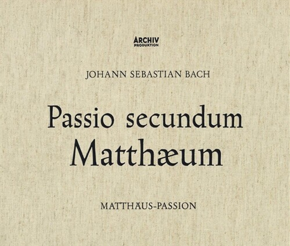 Bach: Matthaus-Passion/Product Detail/Classical