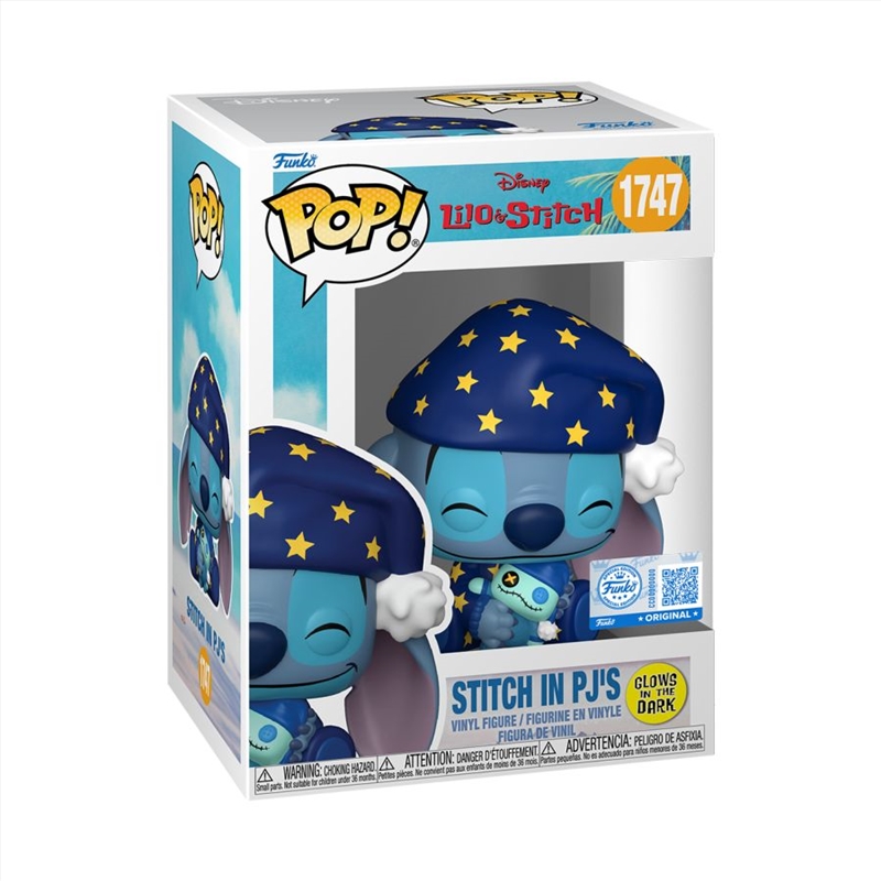 Lilo & Stitch - Stitch In PJ's Glow Pop! Vinyl RS/Product Detail/Standard Pop Vinyl