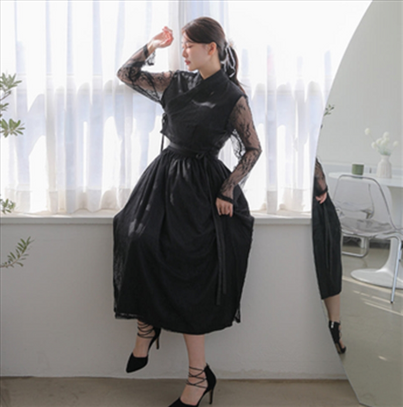 BTS Arirang Concert Fan-Look Hanbok-Black Lace (Large)/Product Detail/KPOP Merch