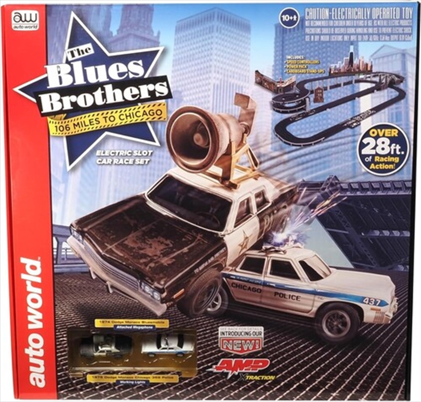 Auto World - The Blues Brothers: 106 Miles To Chicago Ho Slot Car Race Set 28'/Product Detail/Toys