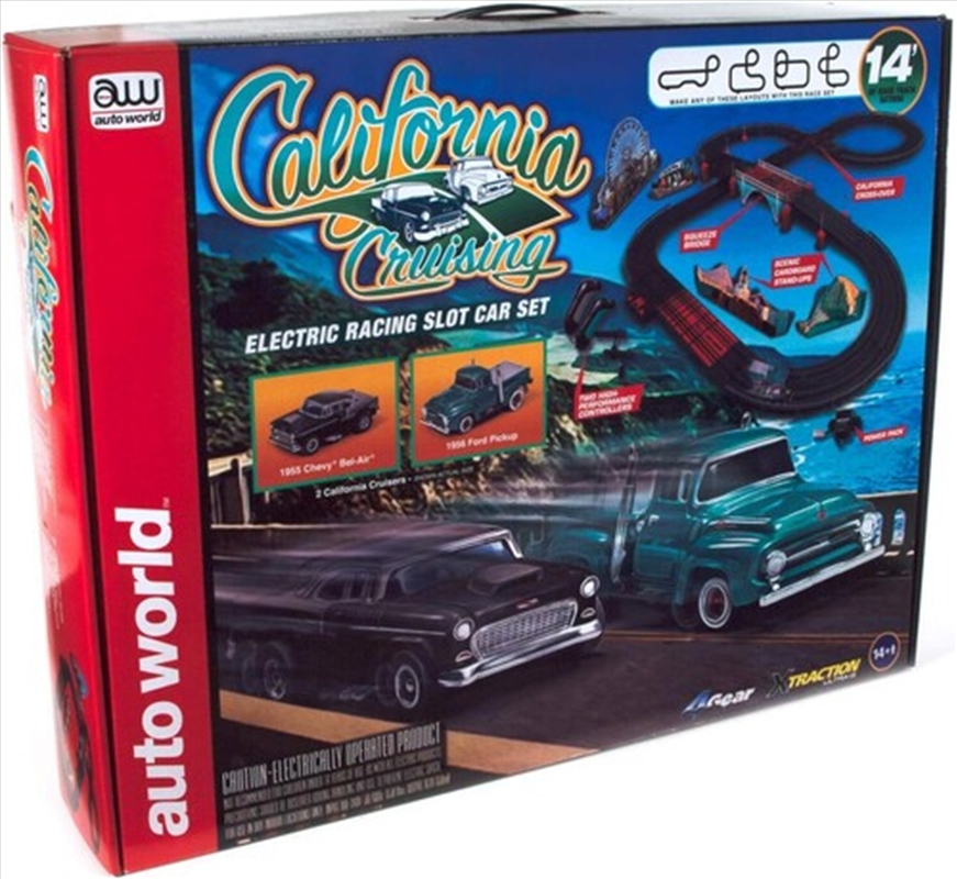 Auto World - California Cruising: The Pacific Coast Highway Ho Slot Car Race Set 14'/Product Detail/Toys