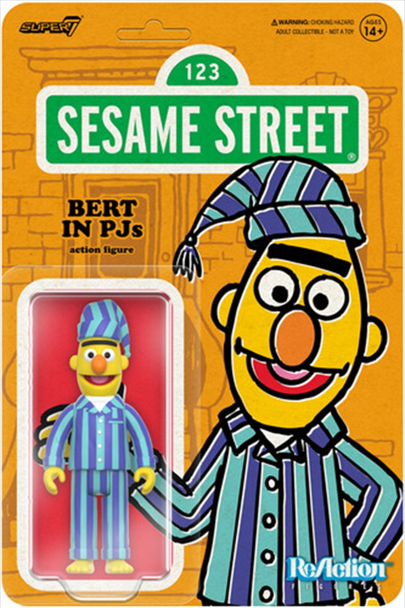 Super7 - Sesame Street - ReAction Figures Wv6 - Bert (PJs)/Product Detail/Figurines