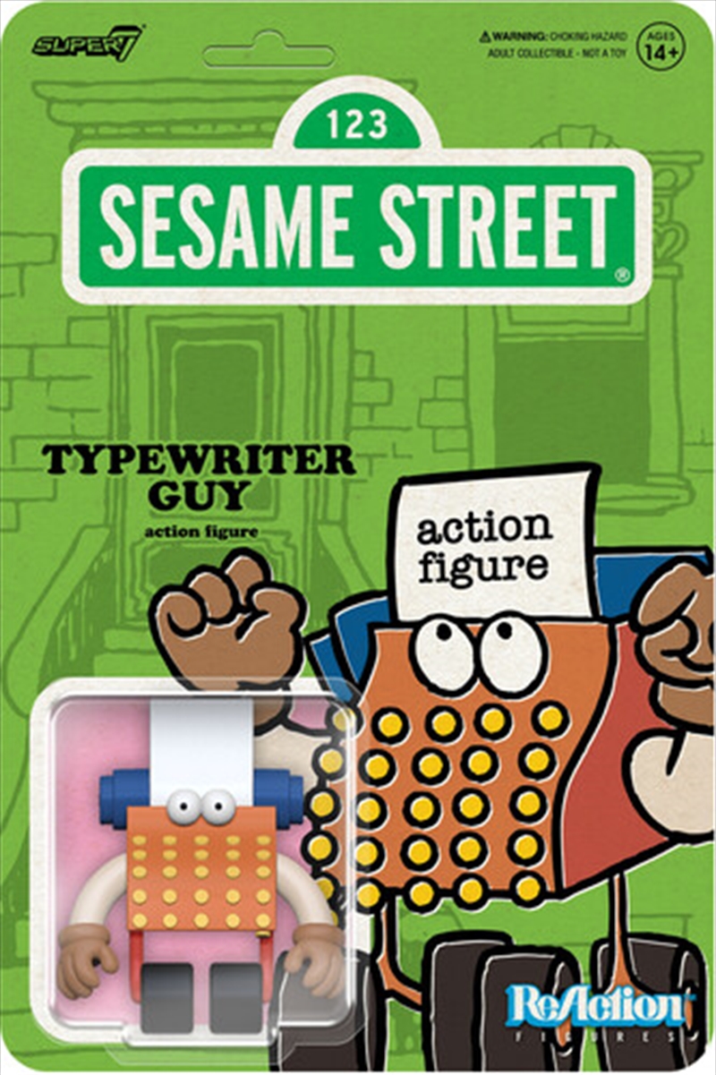 Super7 - Sesame Street - ReAction Figures Wv6 - Typewriter Guy/Product Detail/Figurines