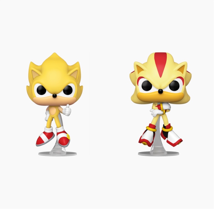 Sonic - Super Sonic & Super Shadow Flocked 2PK Pop! Vinyl RS/Product Detail/Standard Pop Vinyl