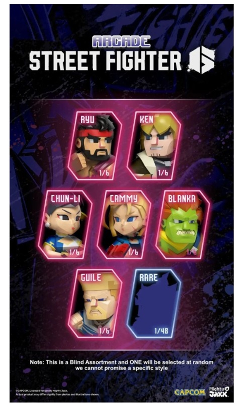 Mighty Jaxx Capcom Street Fighter Arcade Blind Box (RANDOM)/Product Detail/Figurines