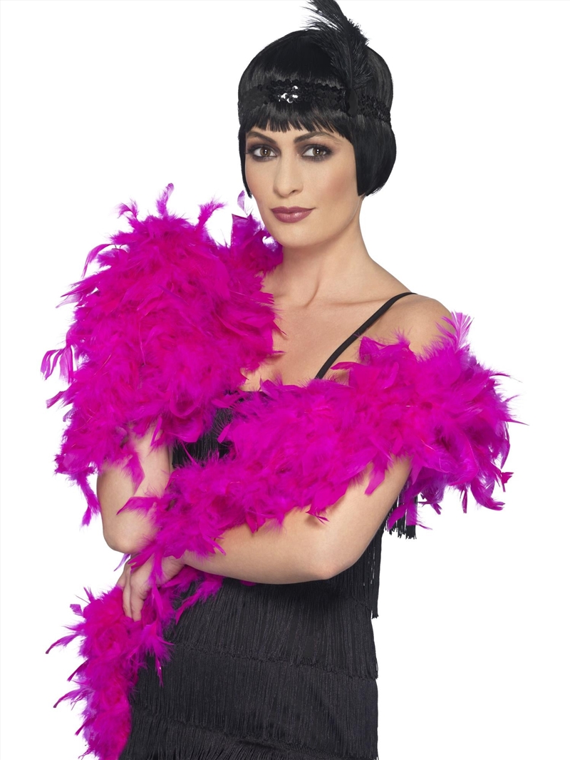 Feather Boa Fuchsia Deluxe, Adult/Product Detail/Costumes