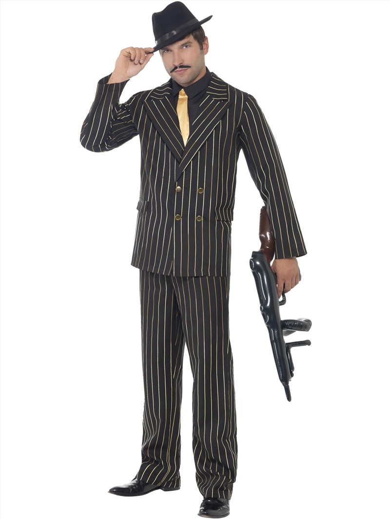 Gangster Gold Pinstripe Costume - Size L/Product Detail/Costumes