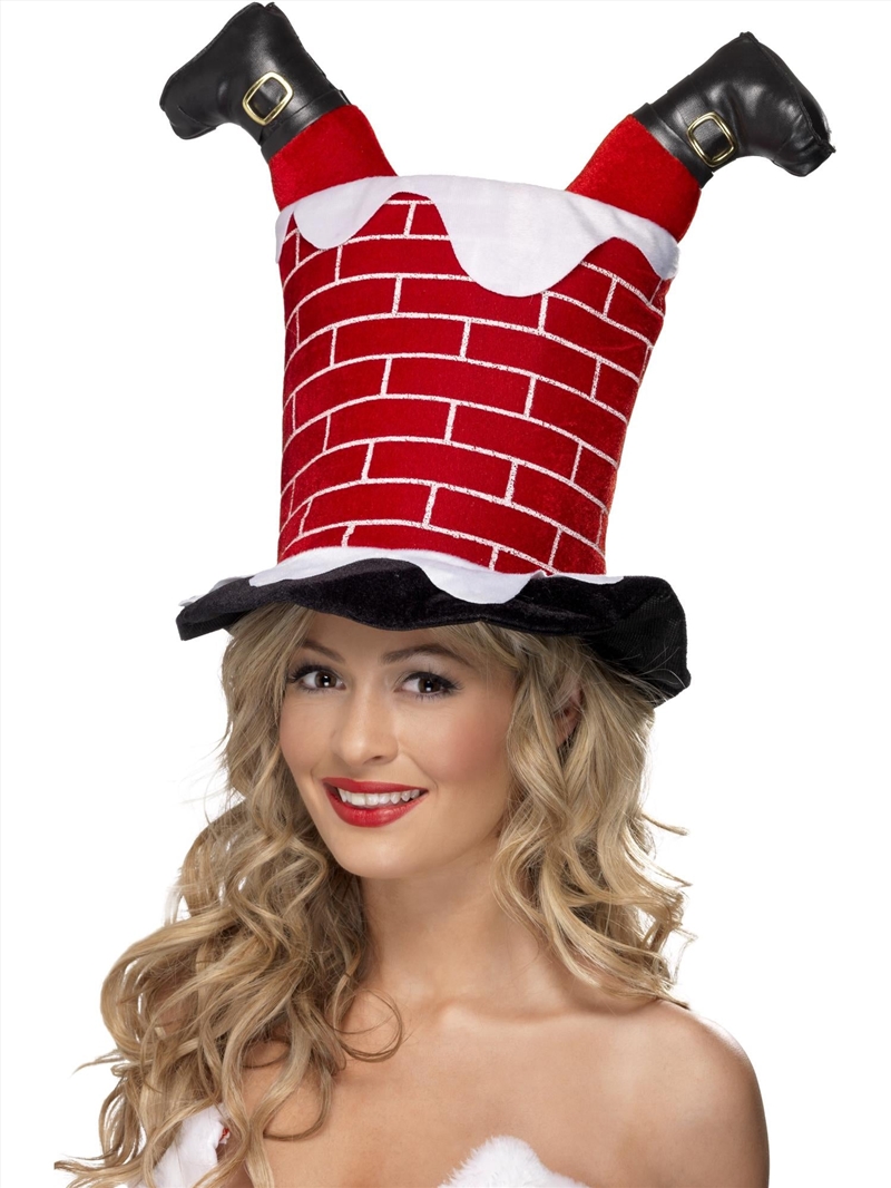 Santa Stuck In Chimney Hat, Adult/Product Detail/Costumes