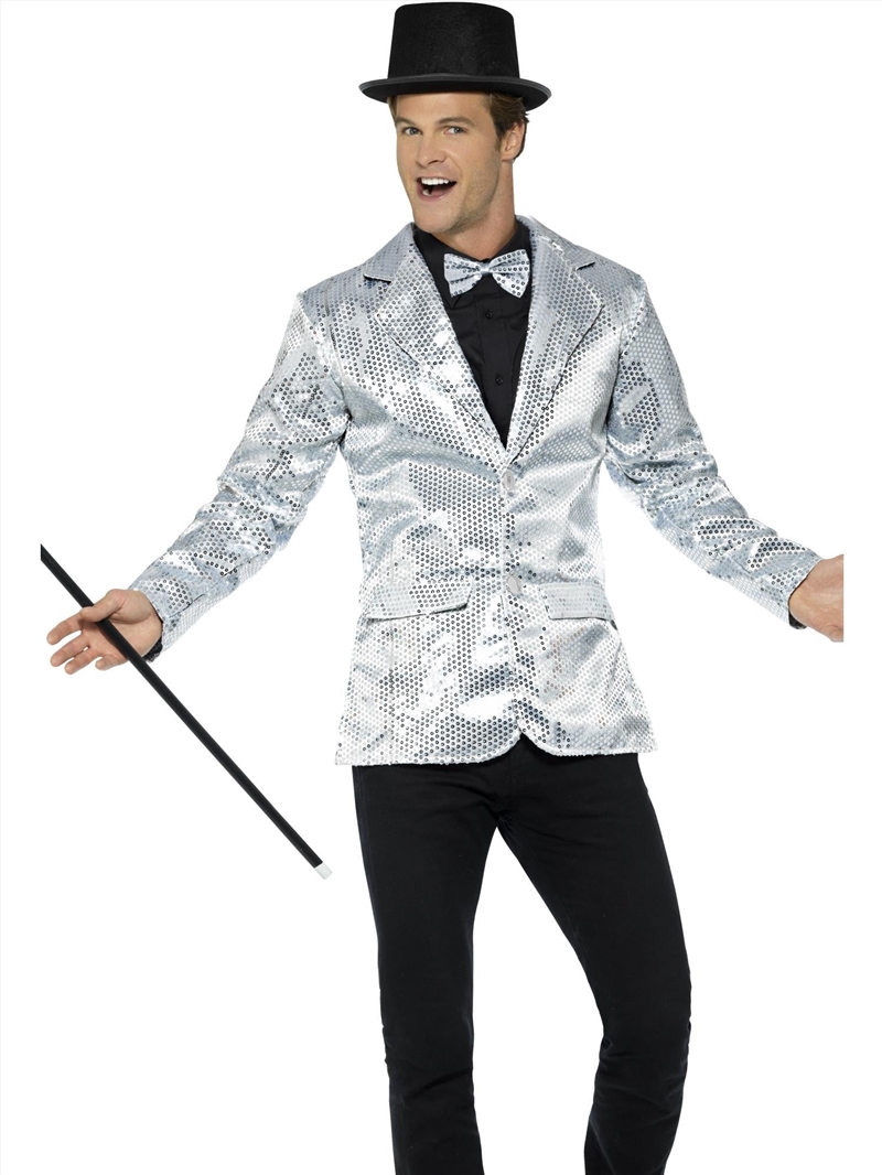Sequin Silver Jacket - Size M/Product Detail/Costumes