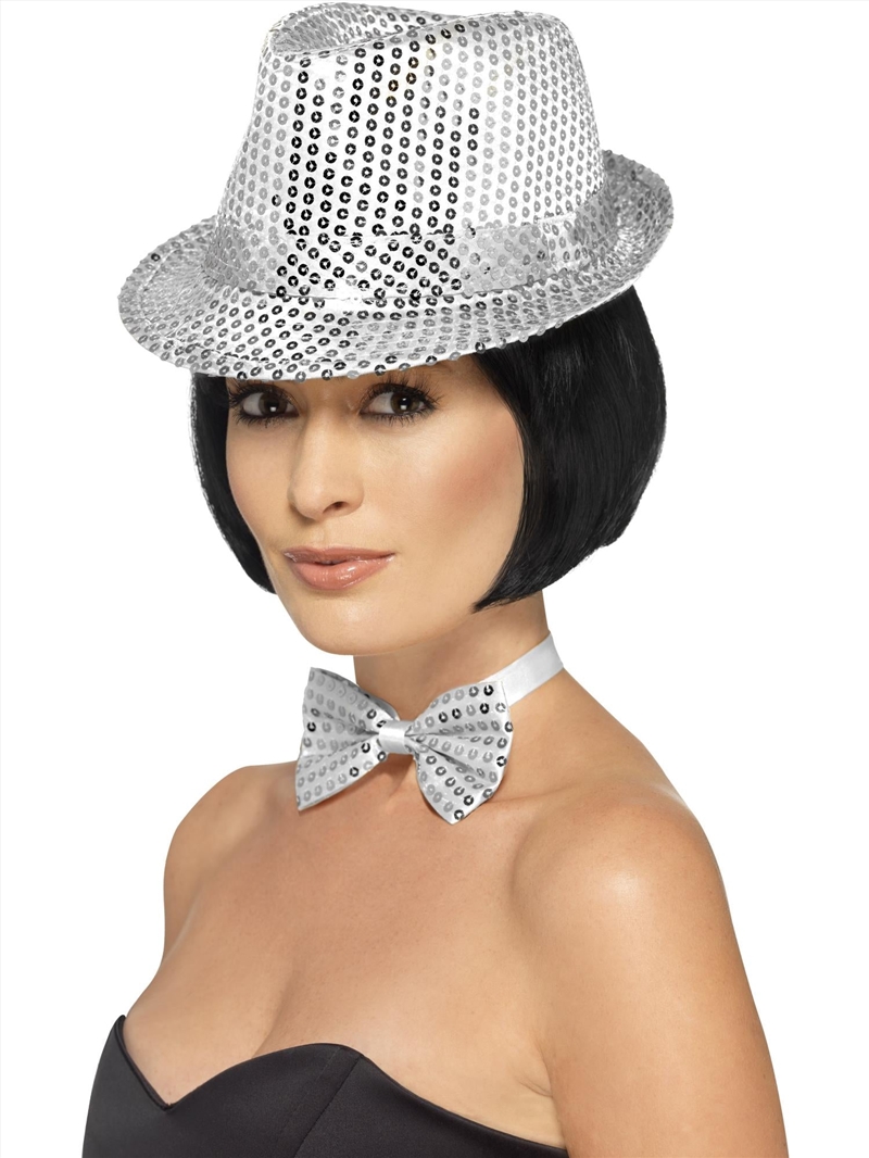 Silver Sequin Hat, Adult/Product Detail/Costumes