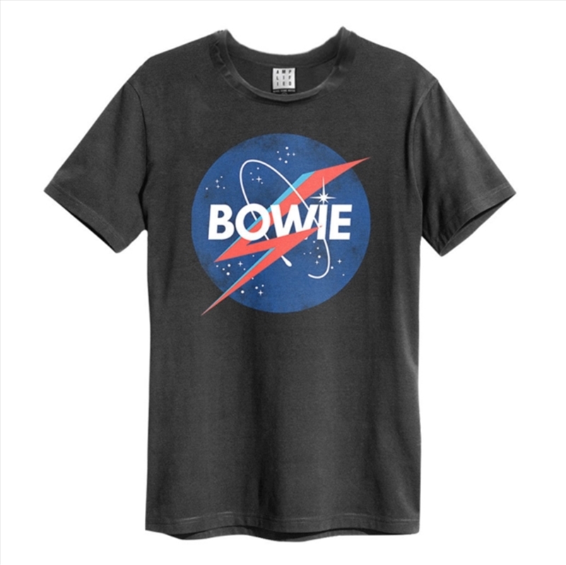 David Bowie - The The Moon Amplified Vintage Charcoal Large T-Shirt/Product Detail/Shirts