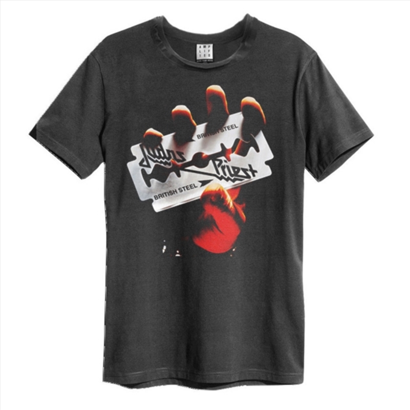 Judas Priest British Steel Amplified Vintage Charcoal X Large T Shirt/Product Detail/Shirts