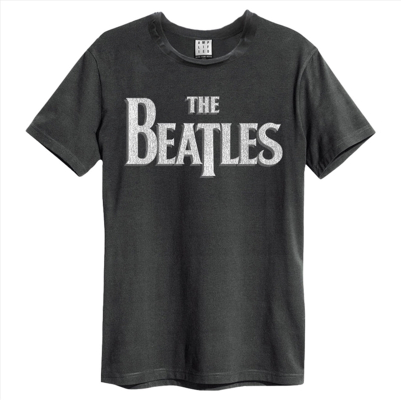 Beatles Logo Amplified X Large Vintage Charcoal T Shirt/Product Detail/Shirts