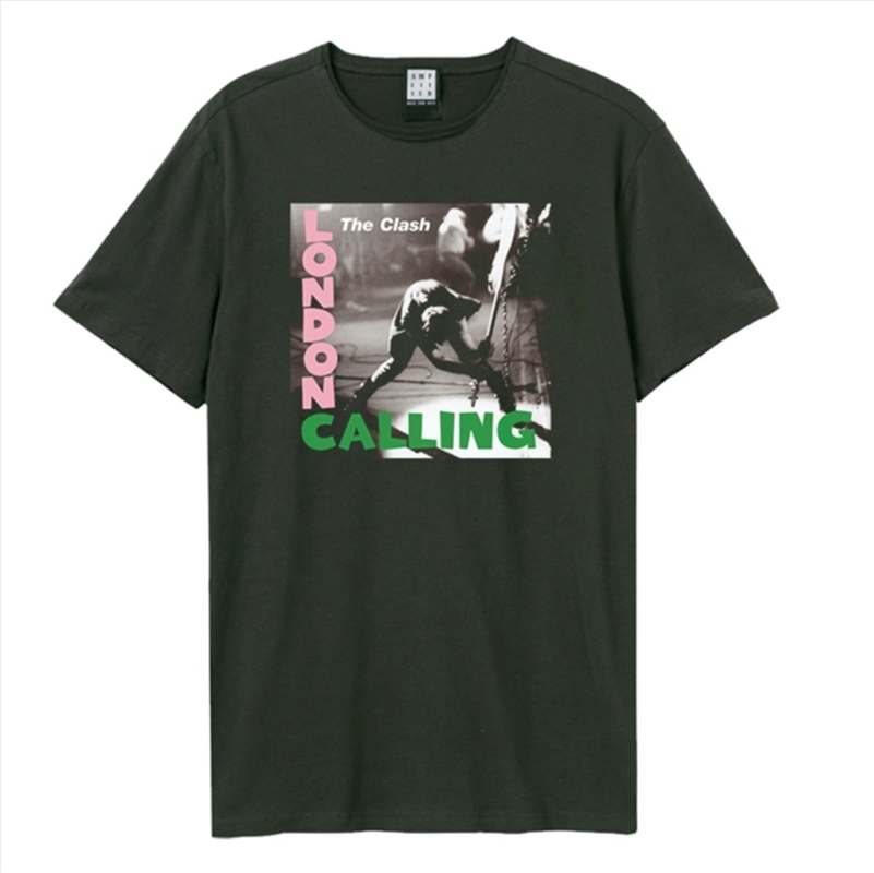Clash - London Calling Amplified Small Vintage Charcoal T Shirt/Product Detail/Shirts