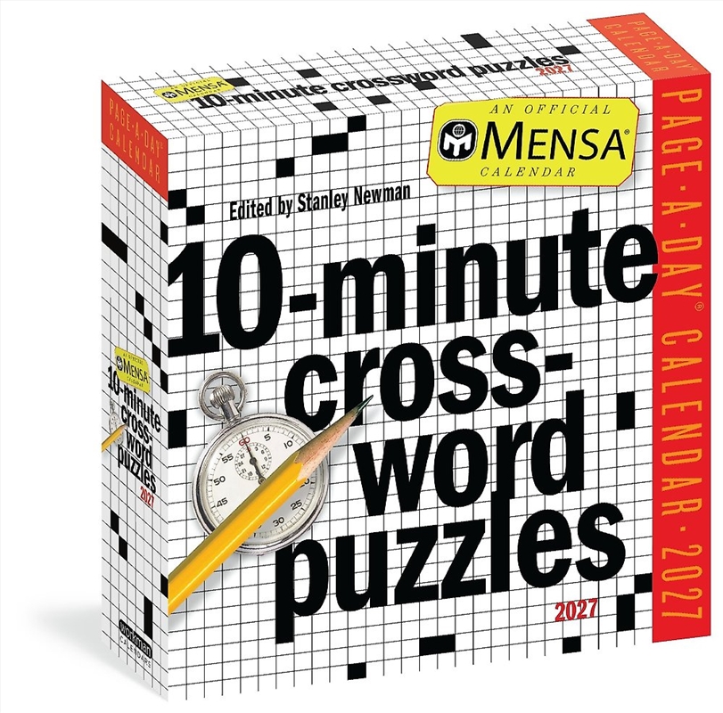 Mensa 10-Minute Crossword Puzzles Page-A-Day Calendar 2027/Product Detail/Adults Activity Books