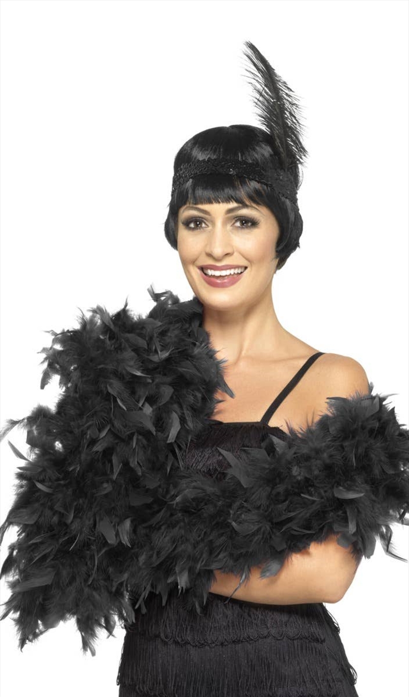 Feather Boa Black Deluxe, Adult/Product Detail/Costumes