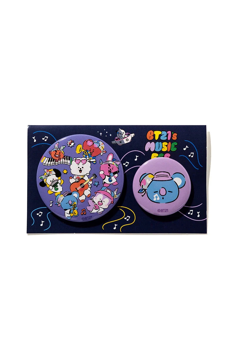 Bt21 - Cinema & Music Festival Can Badge Set (Music Festival) Rj/Product Detail/KPOP Merch