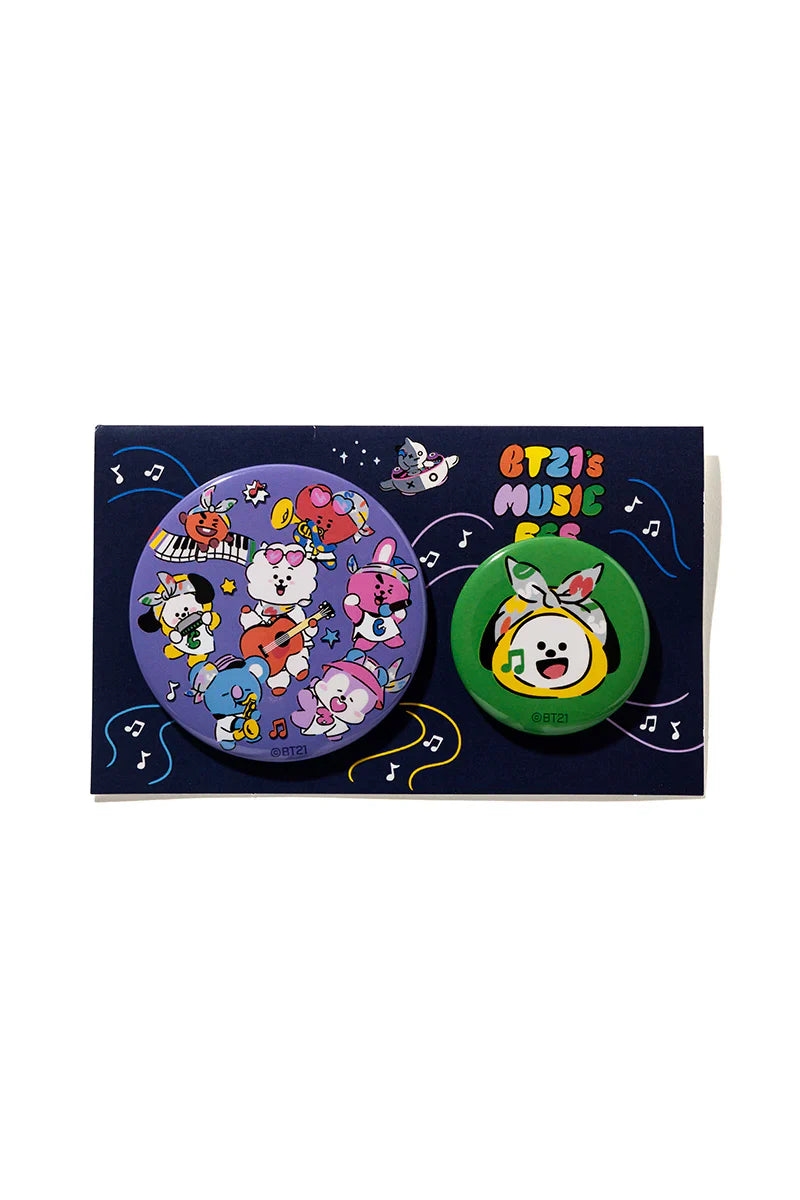 Bt21 - Cinema & Music Festival Can Badge Set (Music Festival) Tata/Product Detail/KPOP Merch