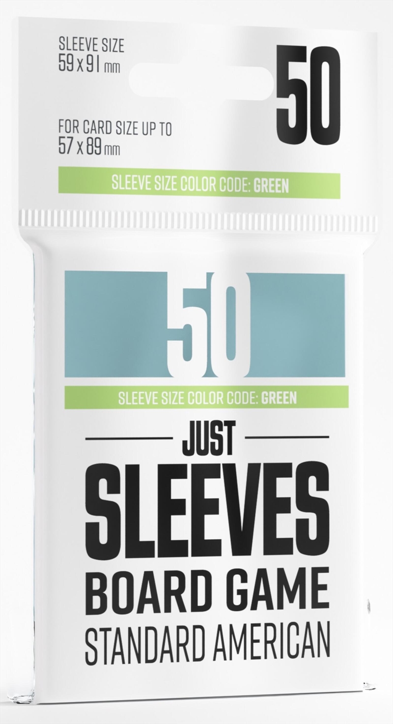Gamegenic Just Sleeves - Size Code Green - Standard American Sized (62Mm X 94Mm) (50 Sleeves Per Pac/Product Detail/Games Accessories