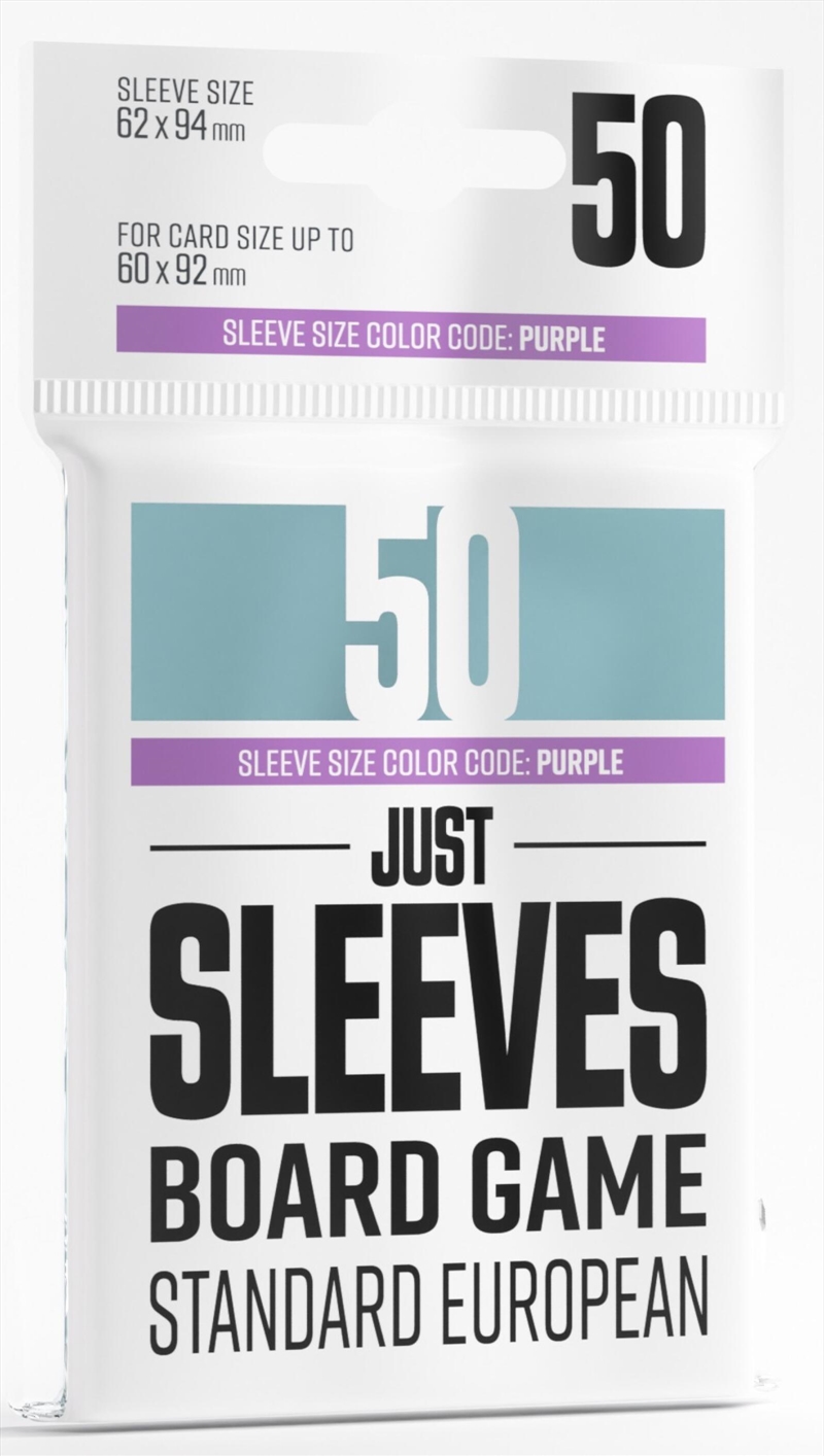 Gamegenic Just Sleeves - Size Code Purple - Standard European Sized (59Mm X 91Mm) (50 Sleeves Per Pa/Product Detail/Games Accessories